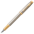 Parker Premium Warm Grey Gold Trim Fountain Pen