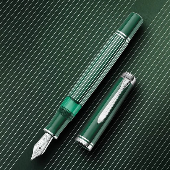 Pelikan Souveran M815 Fountain Pen Special Edition - Metal Stripe Green